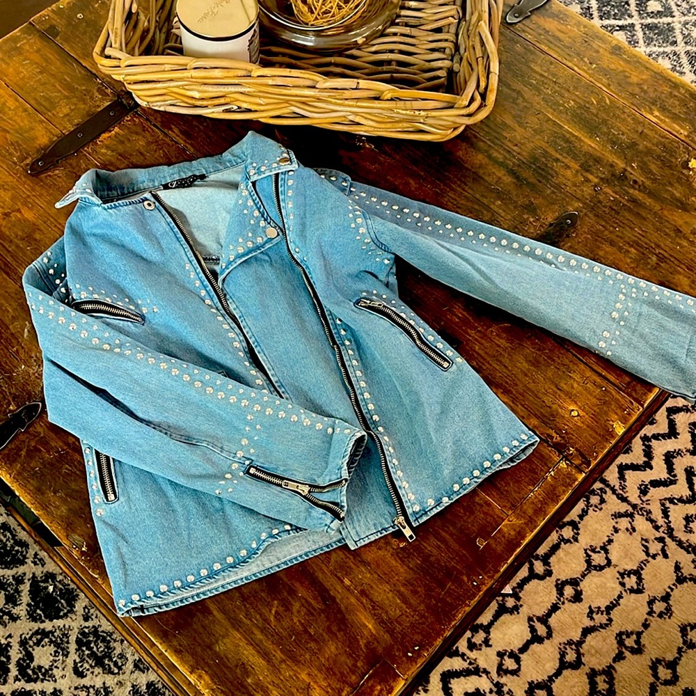 Studded  jean jacket